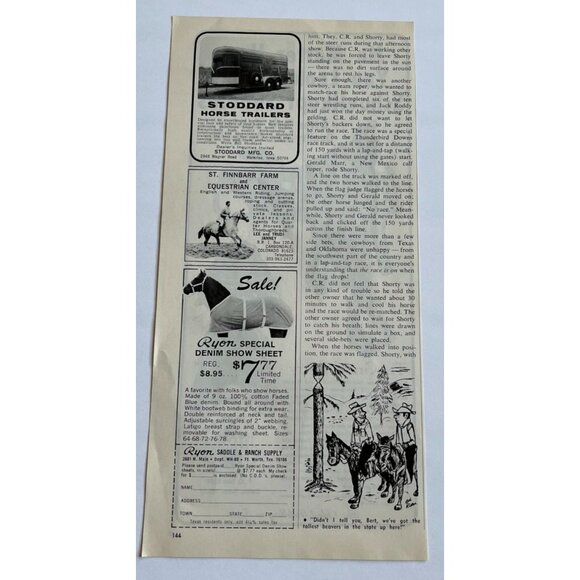 Schoellkopf Saddles Vintage Print Ad 1970s Grand Entry Western Gear Dallas TX - Picture 3 of 6